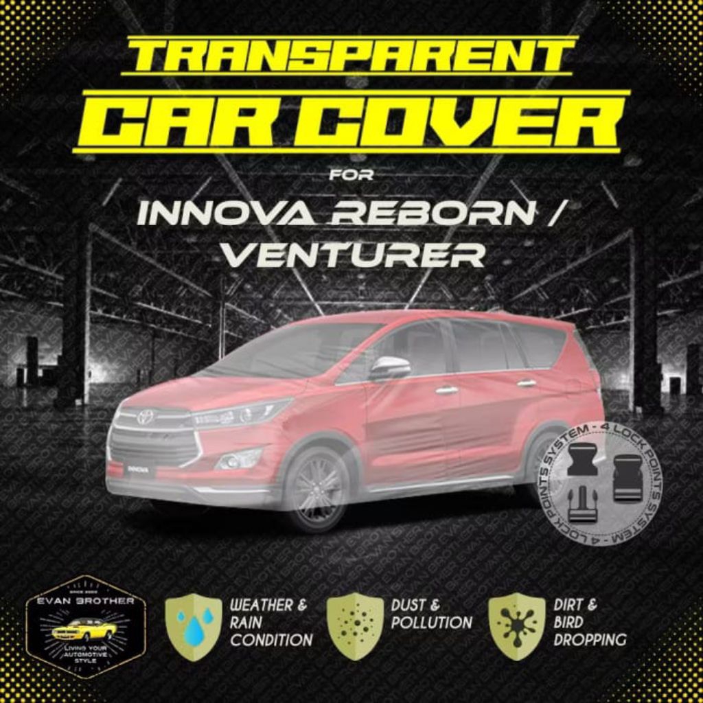 Cover Mobil Sarung Mobil Plastik Transparan Anti Air INNOVA REBORN