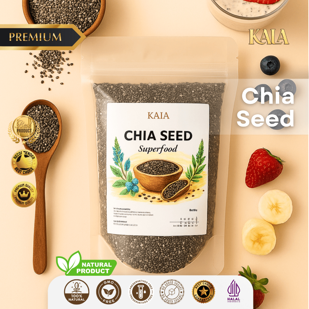 

KALA Organic Chia Seed Black Premium Healthy Superfood High Quality Fiber Cocok untuk Diet