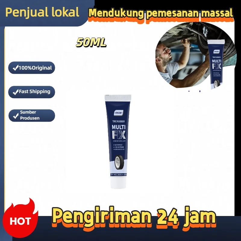 Lem Perbaikan Ban Mobil 50ml Tire Glue Repair Lem Ban Mobil Super Kuat Lem Karet Tambal Ban