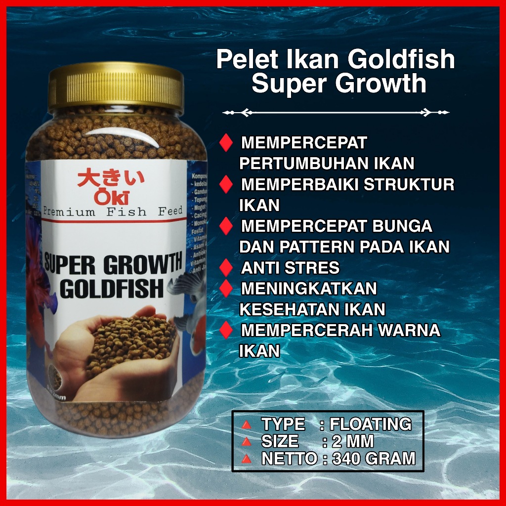 Oki PELET SUPER GROWTH PERTUMBAHAN KOKI KOI CHANA LOUHAN