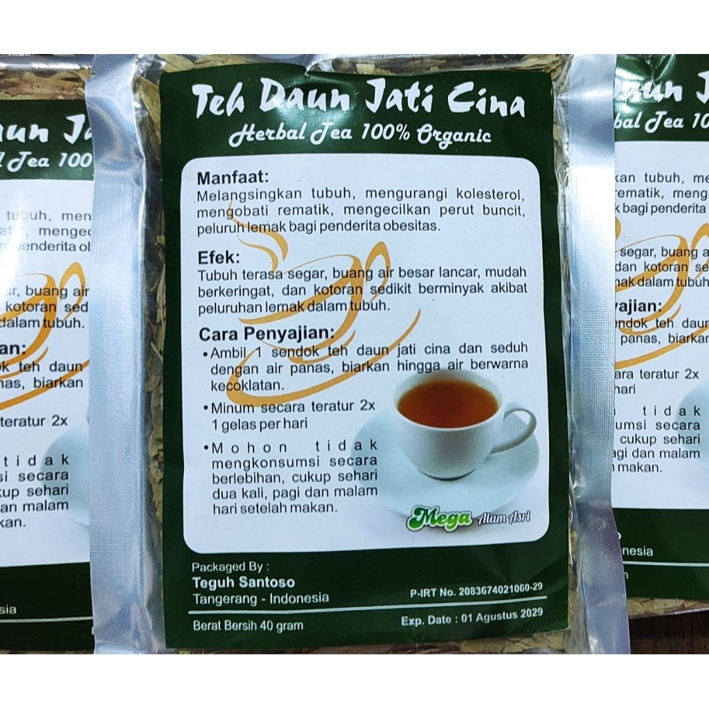 

Teh Daun Jati Cina 40 Gram / Mempelancar Buang Air Besar / Mengurangi lemak tubuh