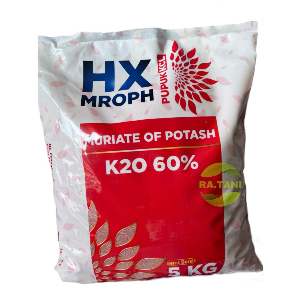 Pupuk KCL HX MROPH 5kg kemasan pabrik 5kg