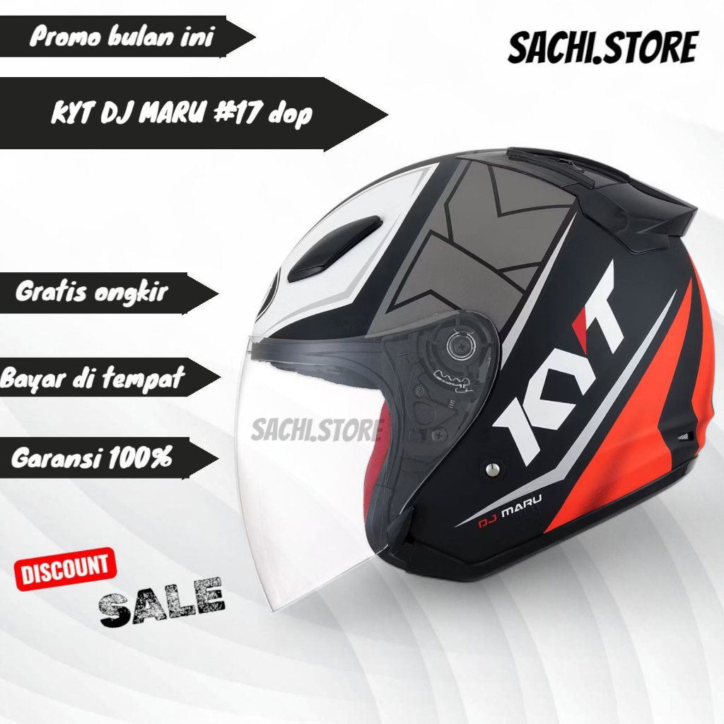 HELM HALF FACE KYT DJ MARU MOTIF #17 DOFT | HELM KYT ORIGINAL