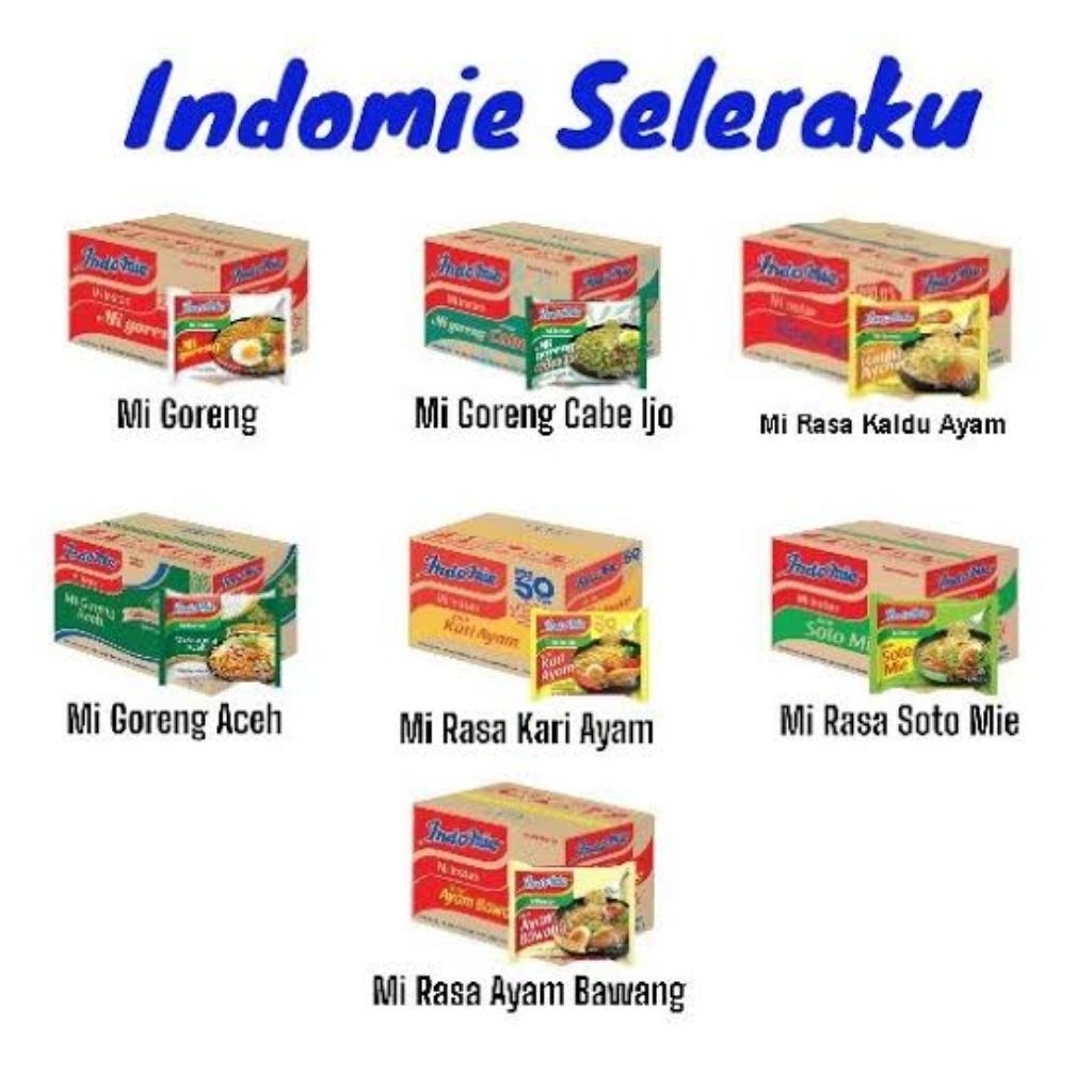 

Promo INDOMIE - Mie Instant / Mi Instan (Grosir) Karton/ Dus isi 40 Bungkus - MI GORENG