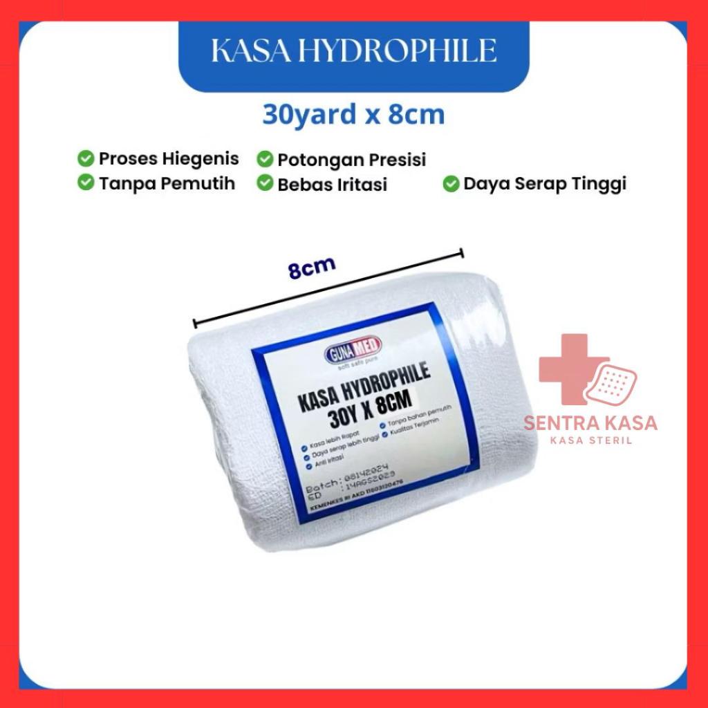 Kain Kasa Gulungan Gunamed Kasa Roll Gulung Besar 30Yard x 8cm Hidrofil Meteran