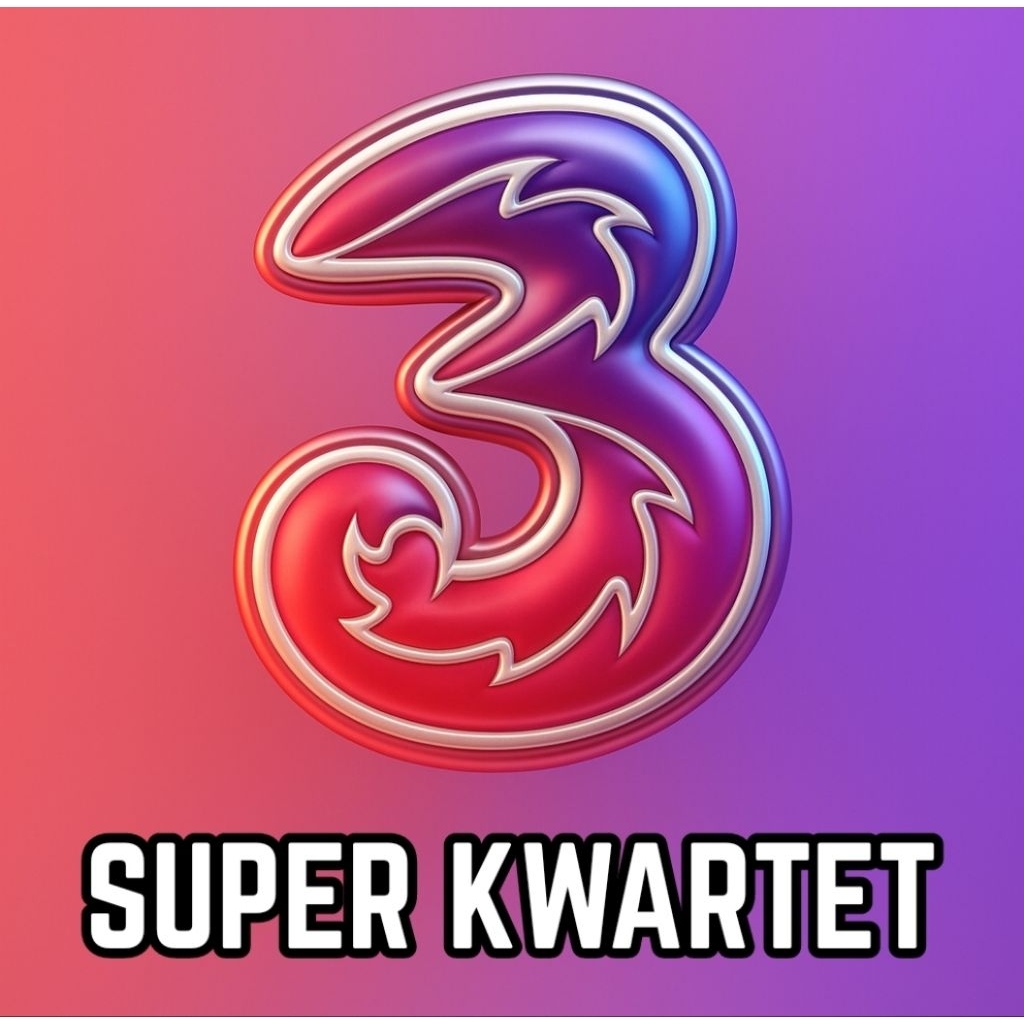 NOMOR CANTIK KARTU TRI THREE KWARTET 0000