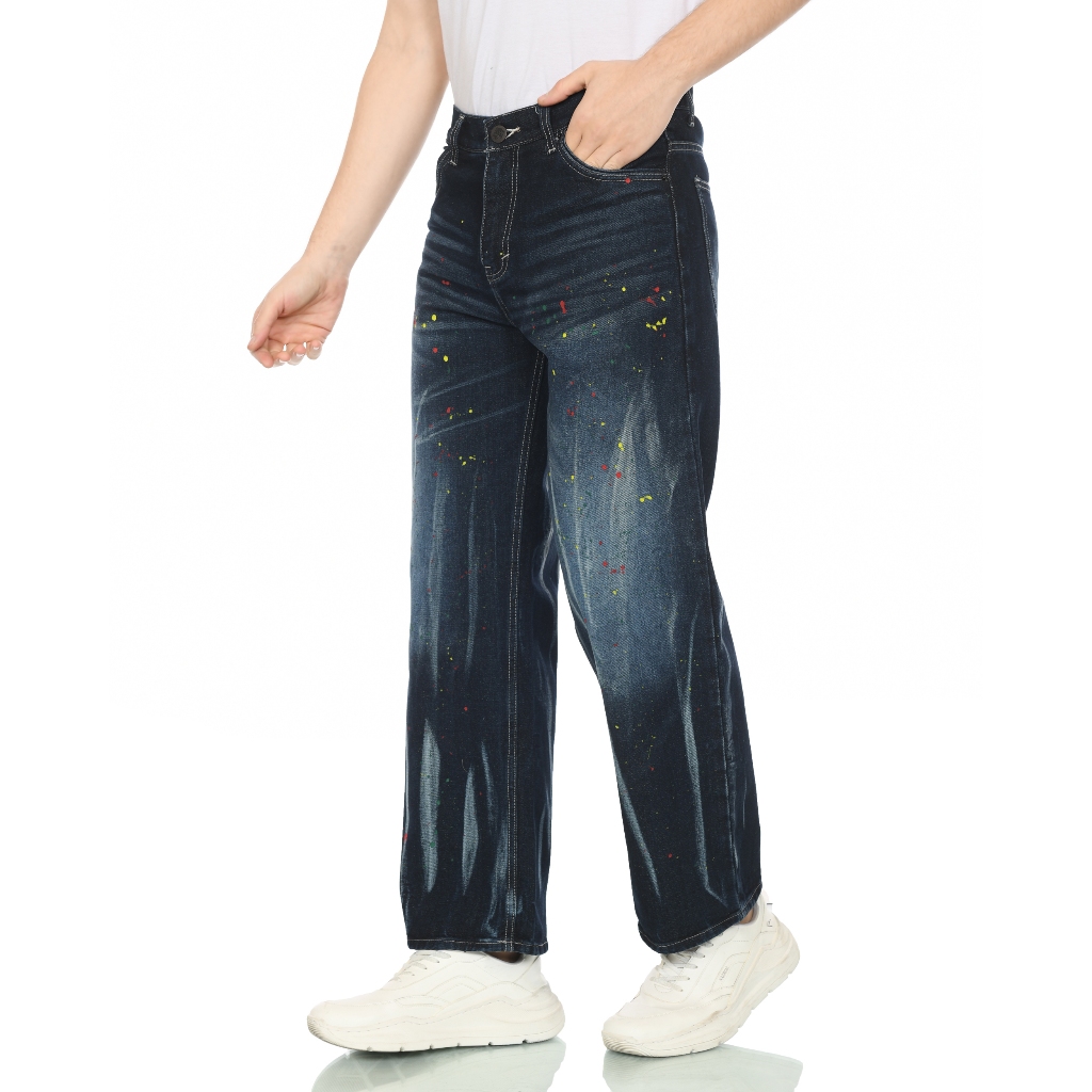 Berenice.id Celana Jeans Pria Baggy Loose Jeans Pria Skena Painting Marblink Three Colors Non Street