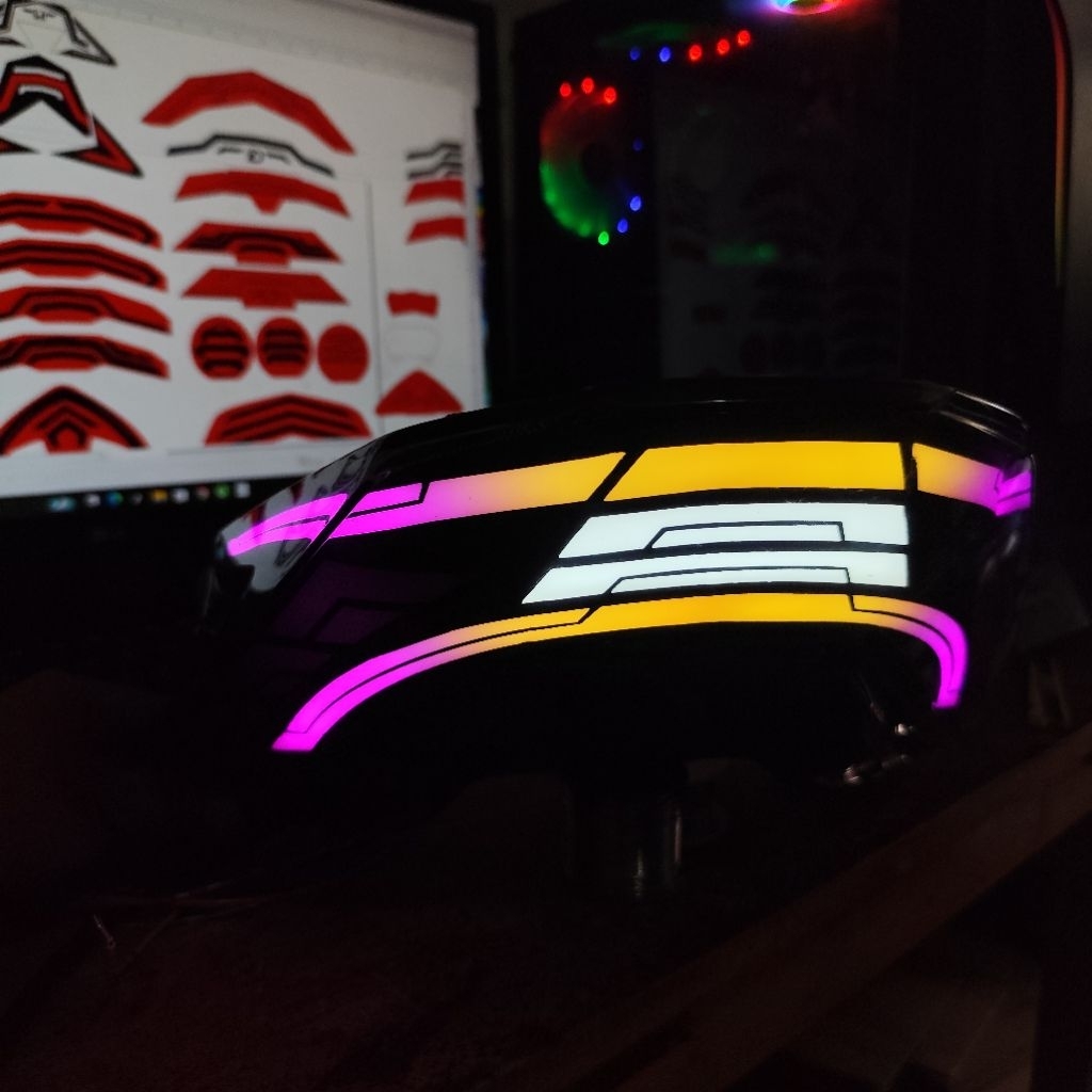 STOPLAMP PCX 160 CUSTOM LAZY RGB 210 MODE SETTING VIA BLUETOOTH FULL SET SUDAH (PNP SOKET)