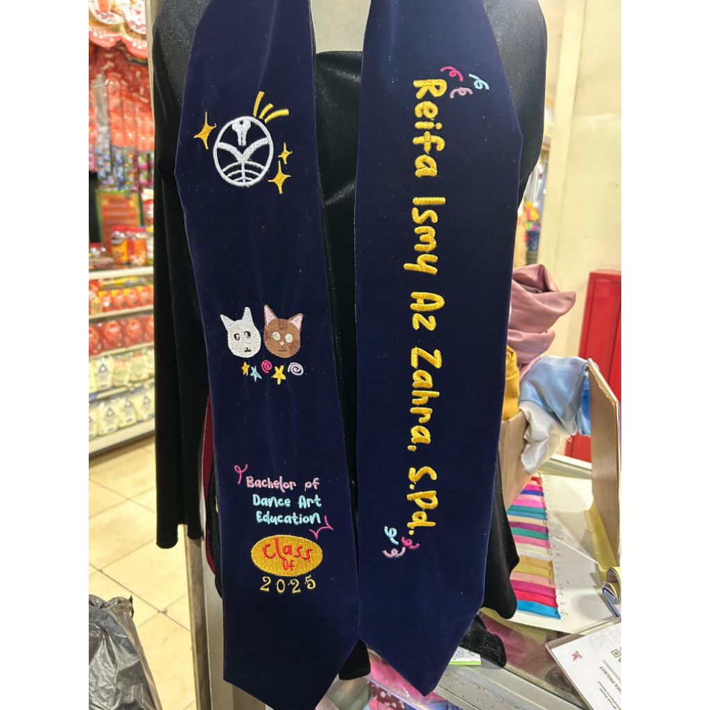 Selempang bisban list gold bolak balik Bludru dan satin sultan, raja terakhir, selempng raksasa, pre