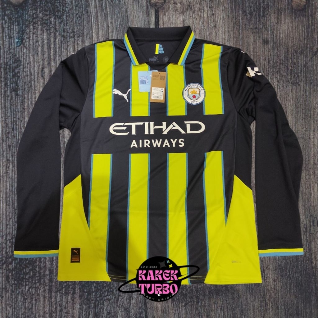 Manchester City Away Jersey 2024/2025 Long Sleeve Original