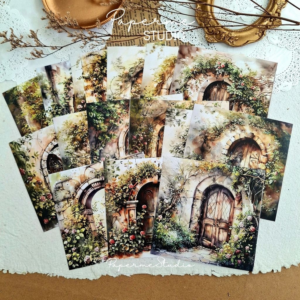 

PAPER DECO - paper journal gates doors flowers vintage shabby chic aestehtic dekorasi hias buku jurnal by Papermestudio