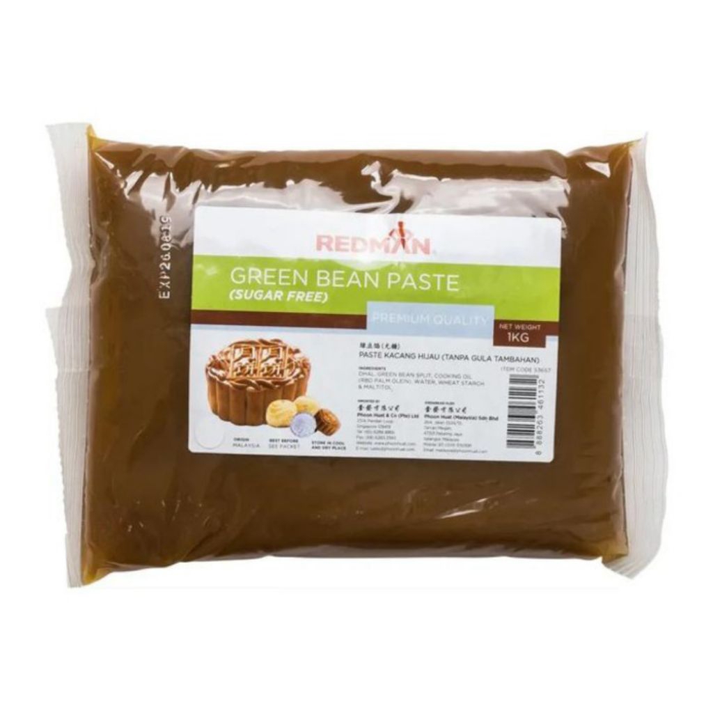 

Redman Mooncake Paste Green Bean Paste Sugar Free 1 Kg Pasta Isian Kue Bulan Filling Mooncake
