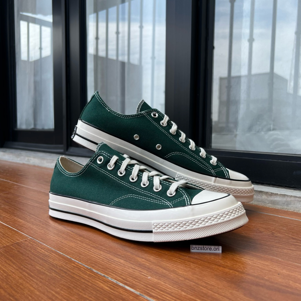 Sepatu Sneakers Pria Converse Chuck 70 Ox Green Envy/Egret