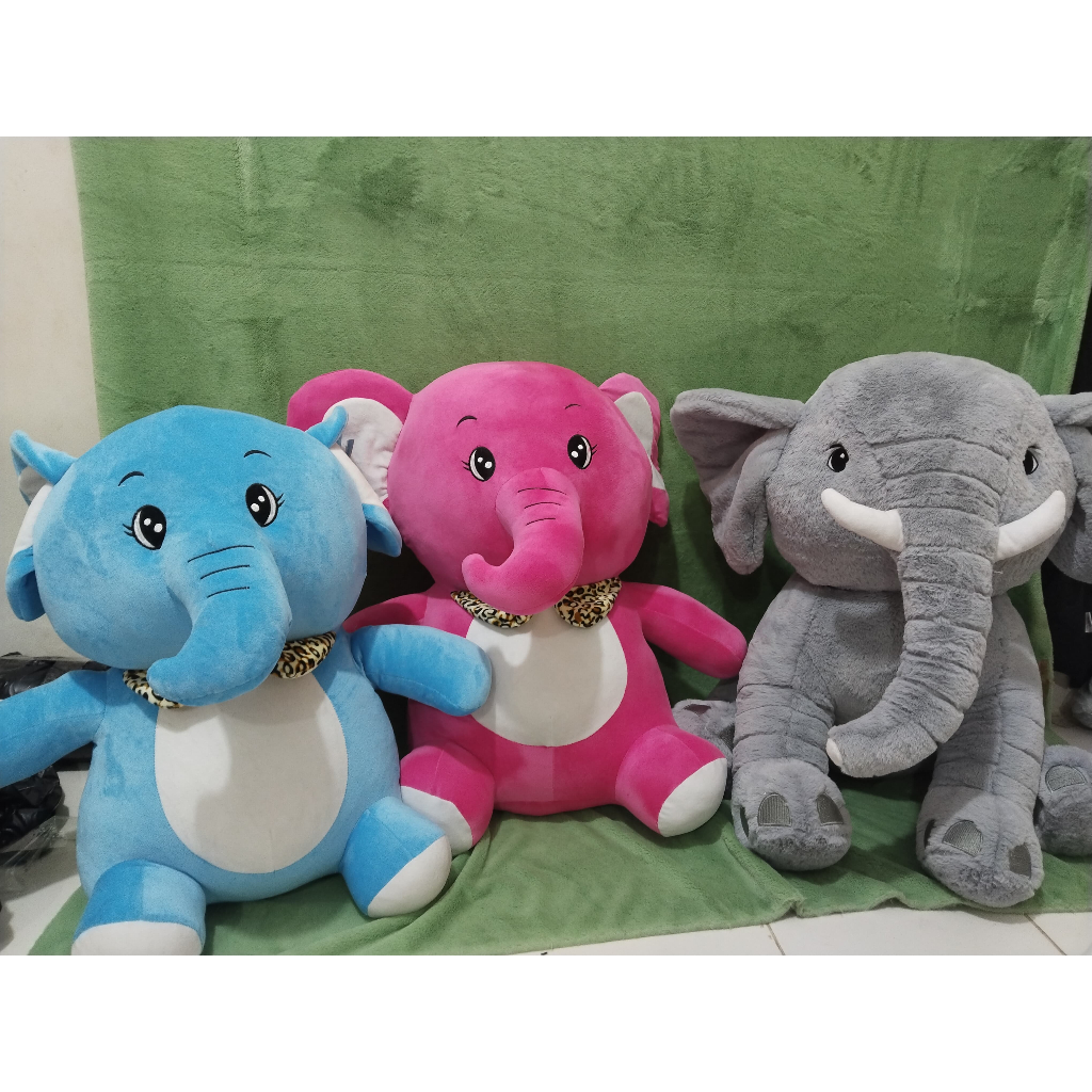 Boneka Gajah Cute Gemoy Bahan Yelpo Ukuran Tinggi 50cm - Bisa COD - Toys - Dolls Hadiah Asli Gift