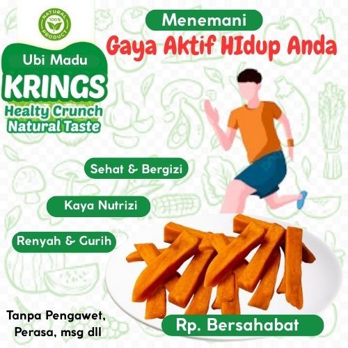 

Krings - Ubi Madu Krings - camilan kesehatan kaya nutrisi siap menemani gaya aktif hidup anda