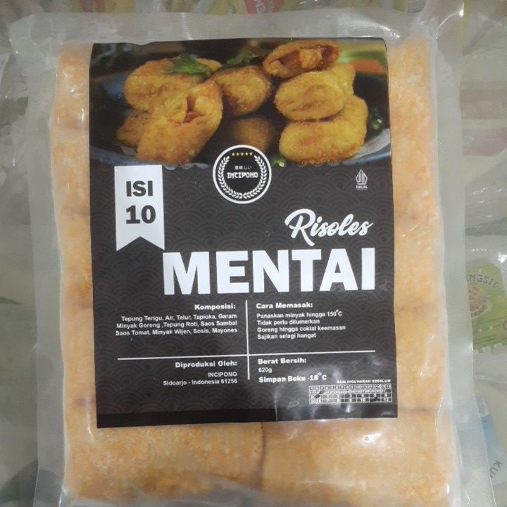 Incipono Risoles Mayo/ Smoked Beef/ Ayam Pedas/ Carbonara/ Mentai/ Mayo/ Mozzarela isi 10pcs