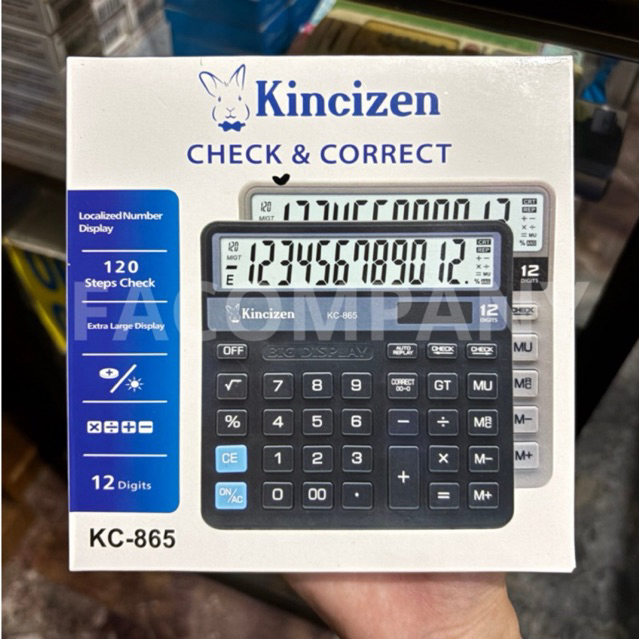 

TERMURAH‼️KALKULATOR DAGANG BIG DISPLAY KINCIZEN KC-865 / 12 DIGIT