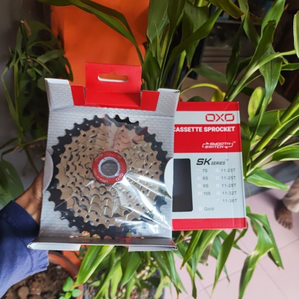 sprocket 7 speed oxo cassette megarange gear belakang slup sepeda