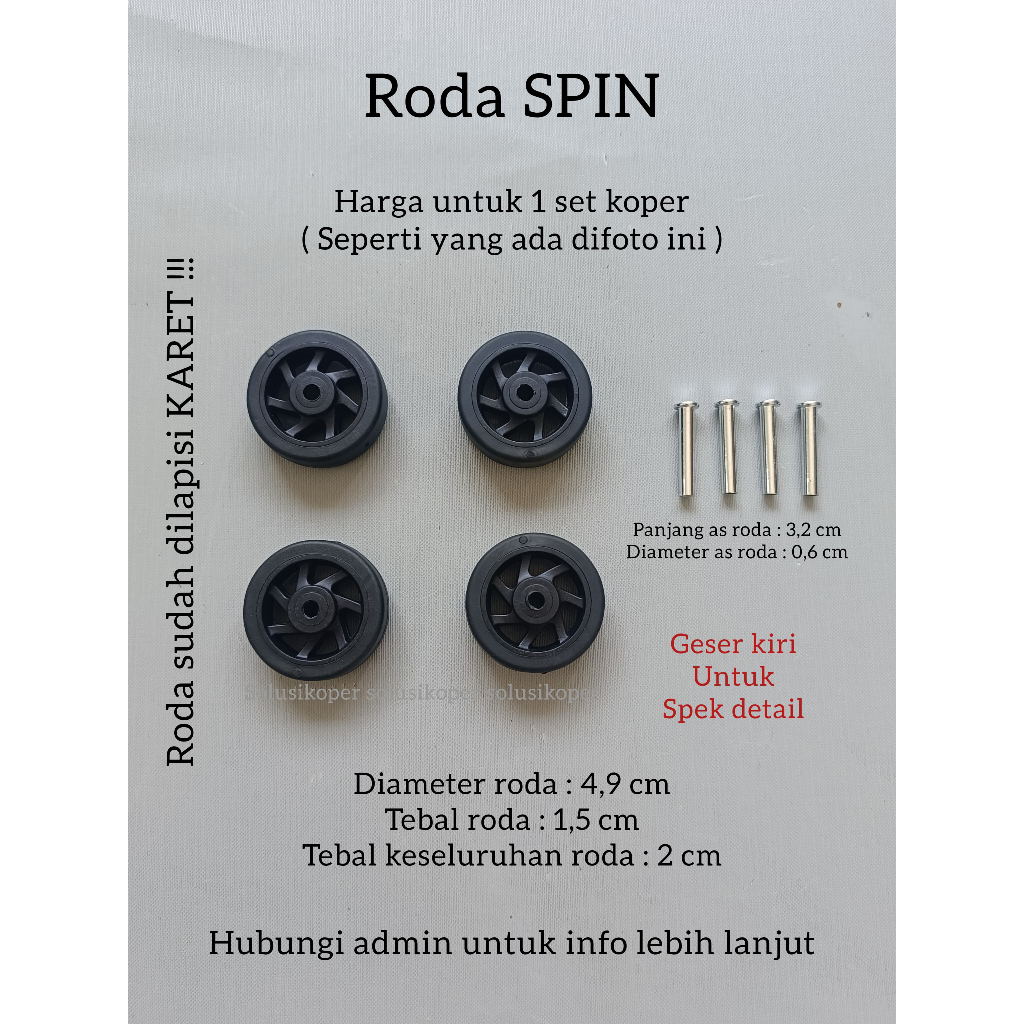 RODA KOPER, RODA PENGGANTI, RODA KOPER POLO, SPAREPART KOPER