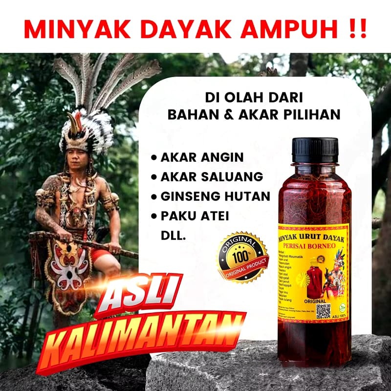 Minyak Urut Dayak ASLI 100% ORIGINAL - Minyak Urut Hangat & AMPUH