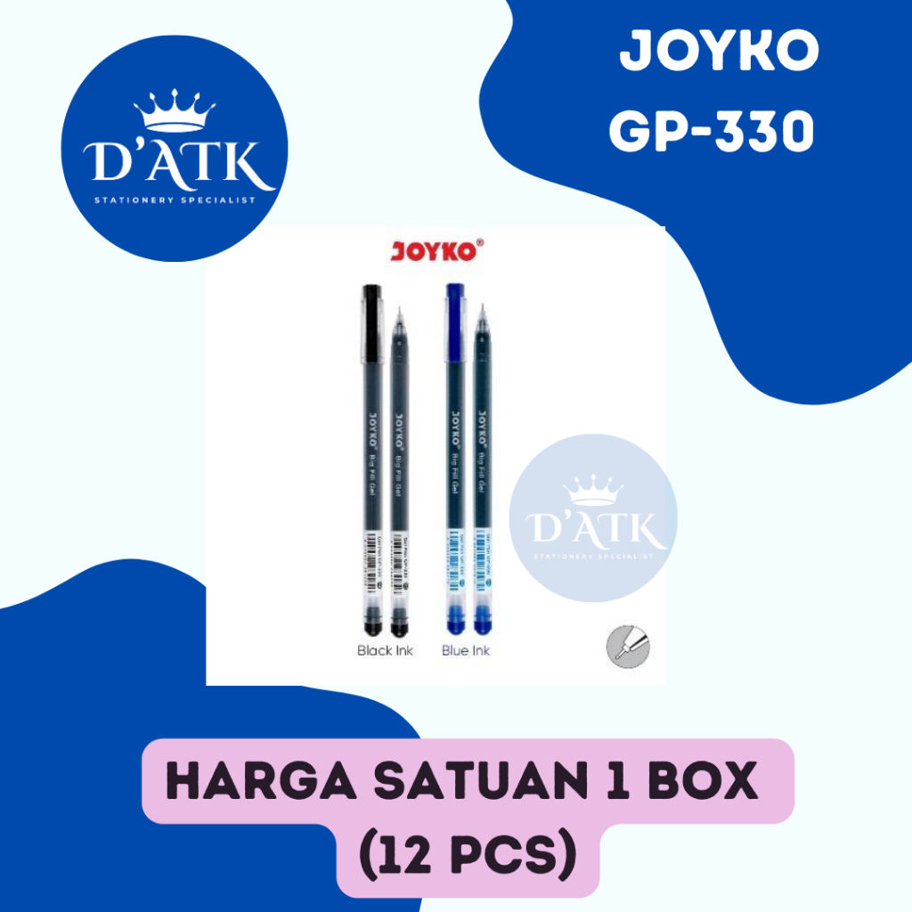 

D'ATK Stationery Specialist Joyko Pulpen GP-330 Big Fill 0.5mm Harga 1 Pack (12 Pcs)