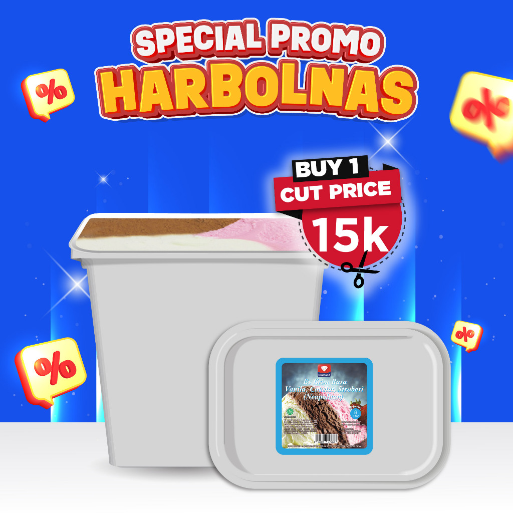 

HEMAT 15K ICE CREAM NEAPOLITAN 8 LT