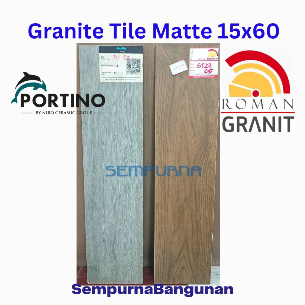 Granite tile ubin Roman Granit dBalsa Wengue GT612205R motif serat kayu wood matt matte halus dark b