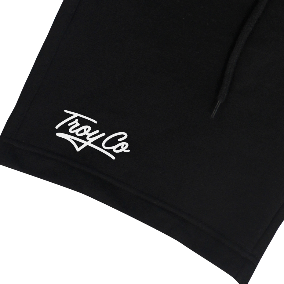 Troy Company Boardshort Fleece Black Signare - Celana Pendek Fleece Hitam PTN 3235