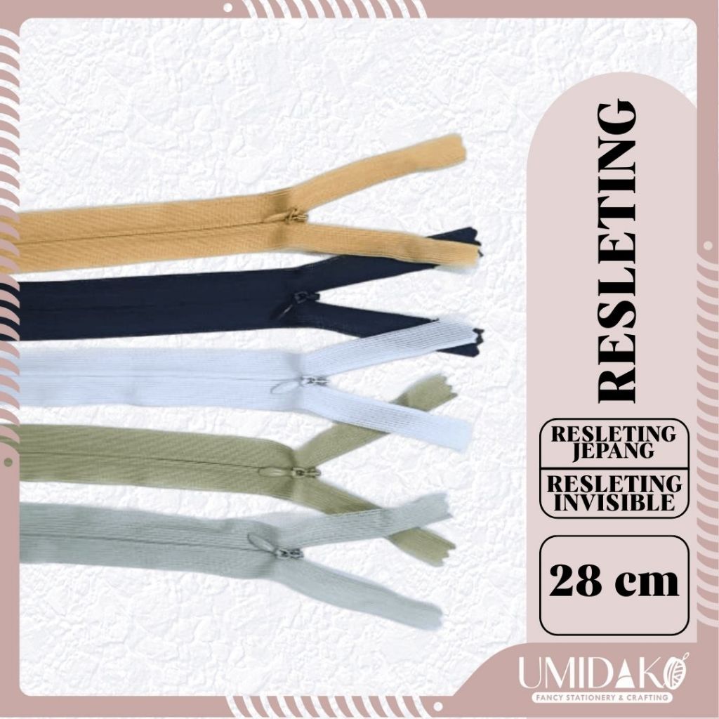 [UMIDAKO] RESLETING JEPANG | INVISIBLE ZIPPER JEPANG | RESLETING TANAM