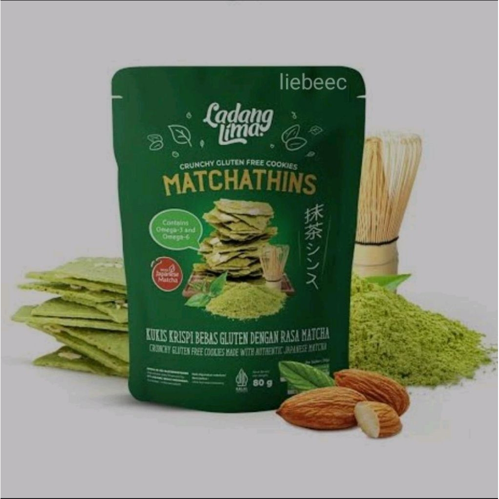 

Ladang Lima Matchathins , Cookies Matcha 80 gr - Healthy Snack Gluten Free 80g