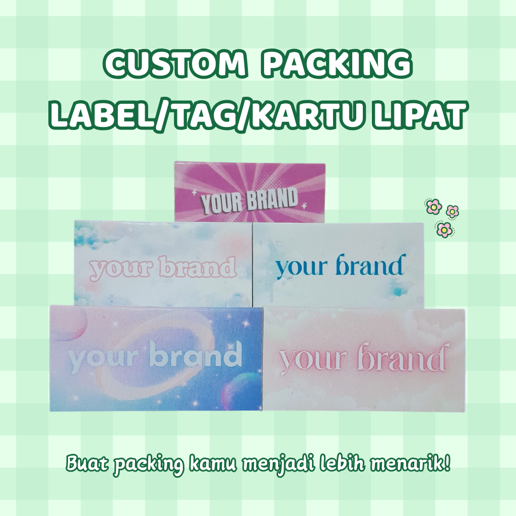 

TAG / LABEL LIPAT KEMASAN PRODUK / PACKING - Tebal dan Menarik