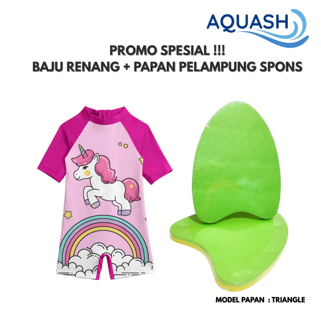 Baju Renang Anak Perempuan Free Papan Pelampung Sponge Eva Usia 3, 4, 5, 6, 7-10 Tahun Swimsuit Cewe