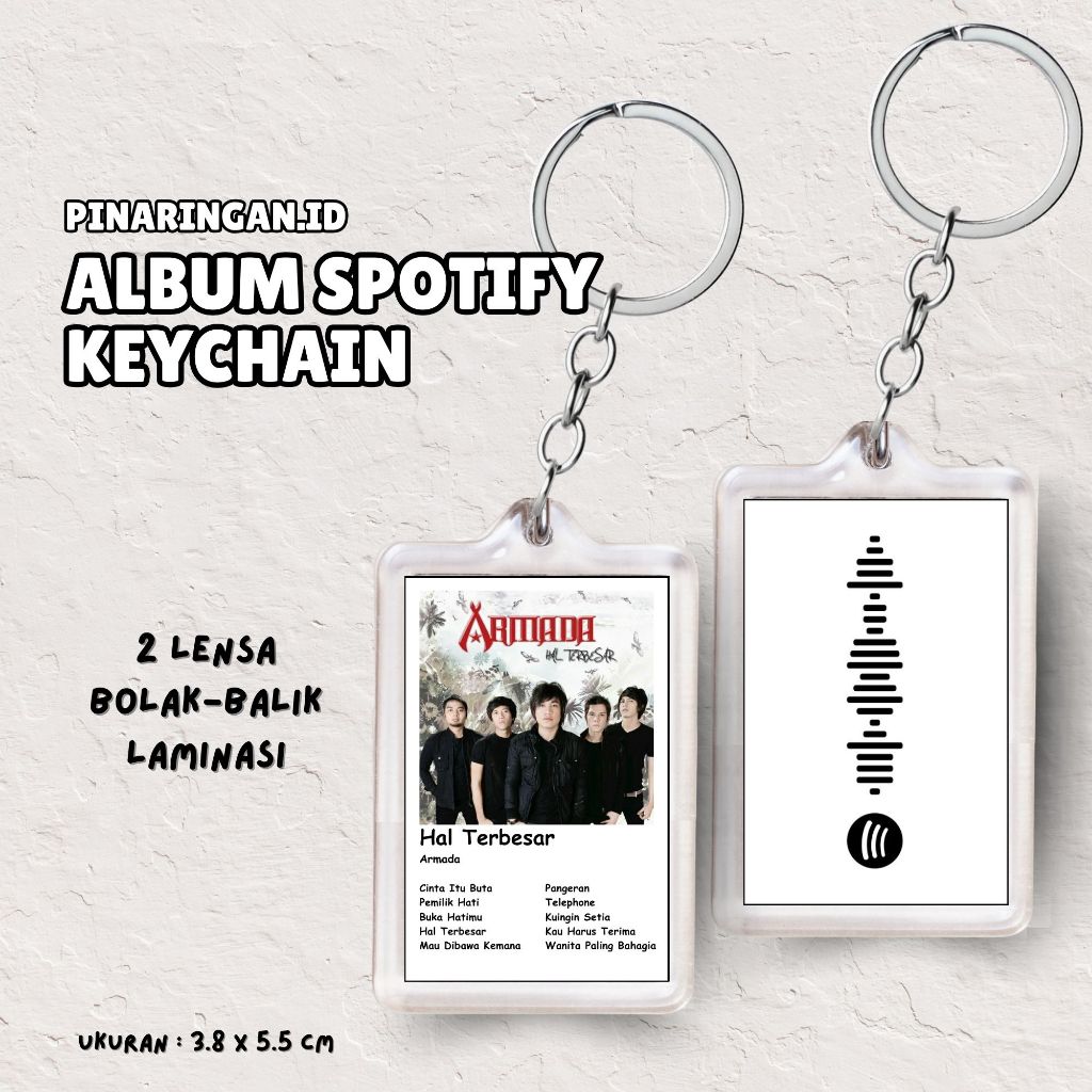 (Armada) GANCI PREMIUM ACRYLIC SPOTIFY ALBUM BISA DI SCAN DI SPOTIFY FULL LAMINASI GLOSSY