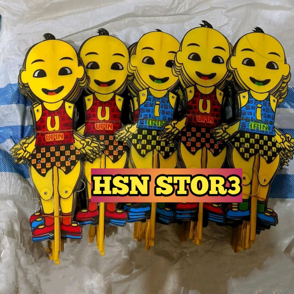 Mainan Anak Anak Wayang Tarik Upin dan Ipin isi 20 Pcs