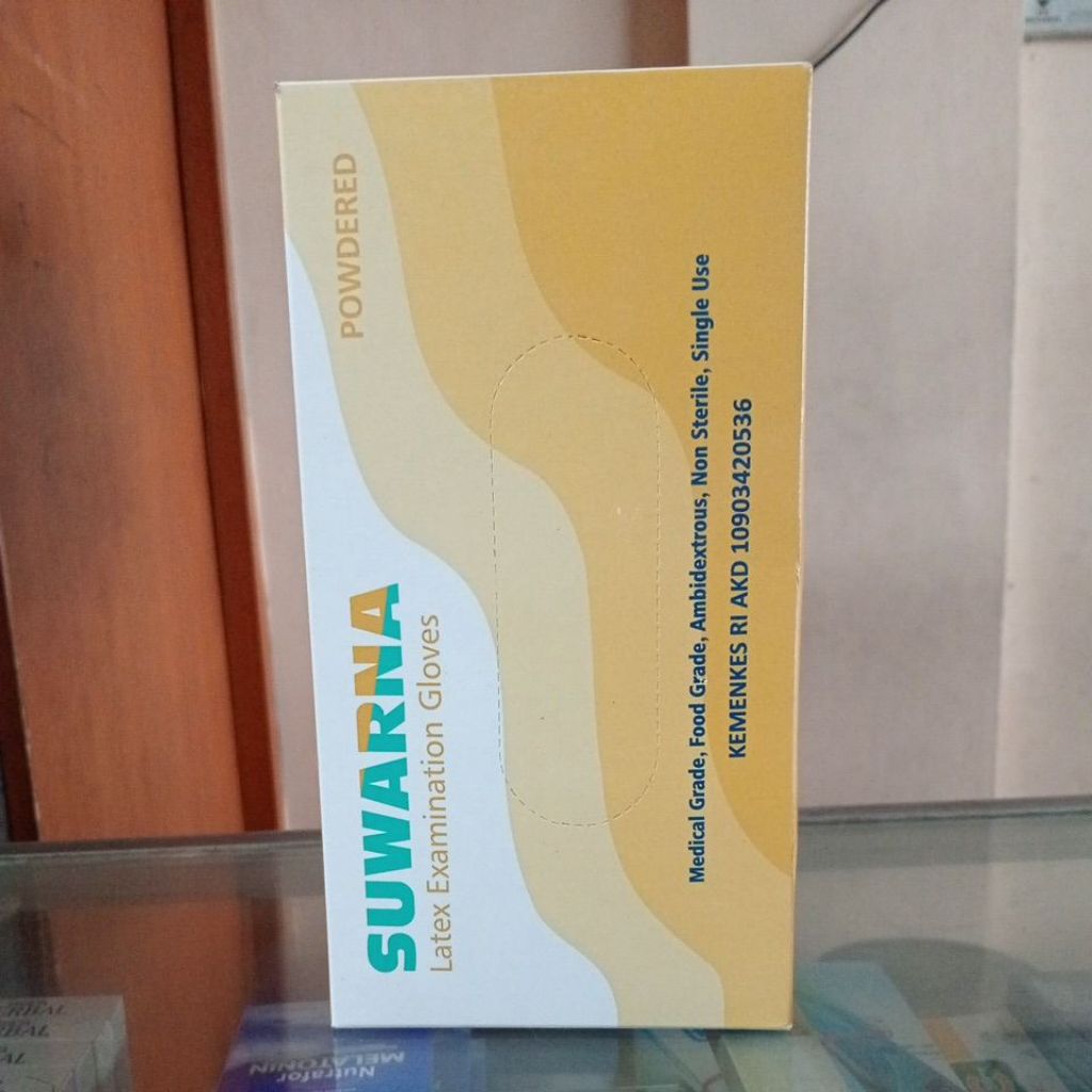 

suwarna latex examination gloves isi 100 pcs