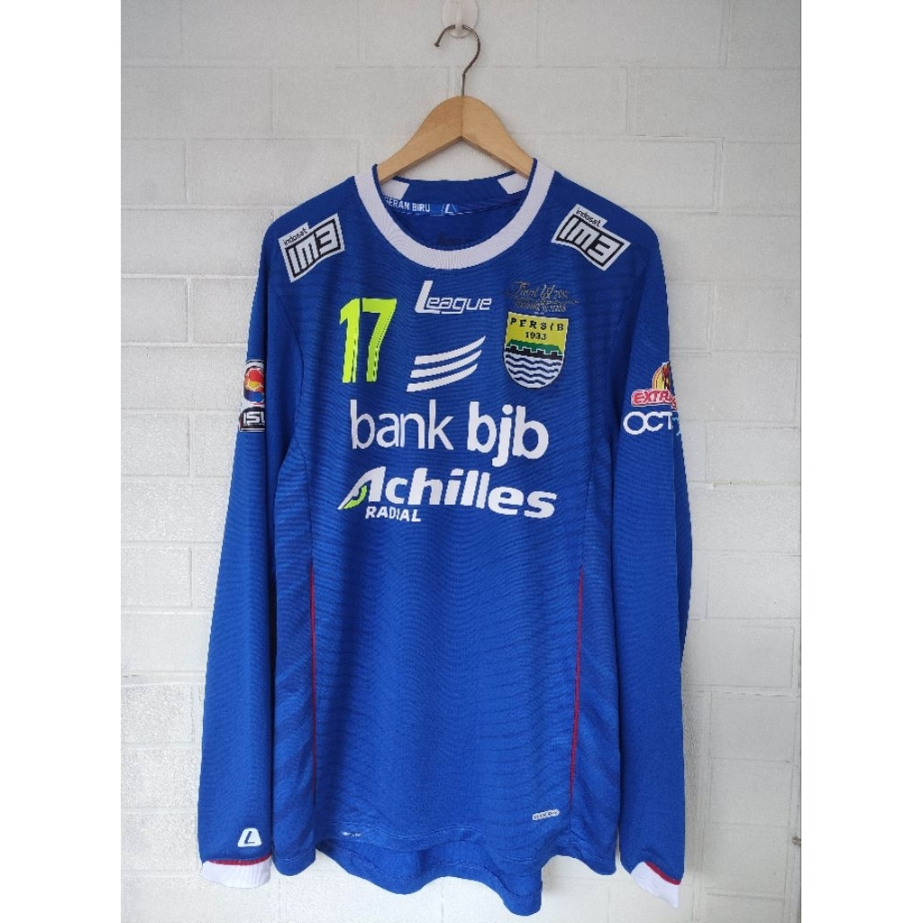 Jersey Persib Home 2014 Long Sleeve Original Player Issue Final ISL
