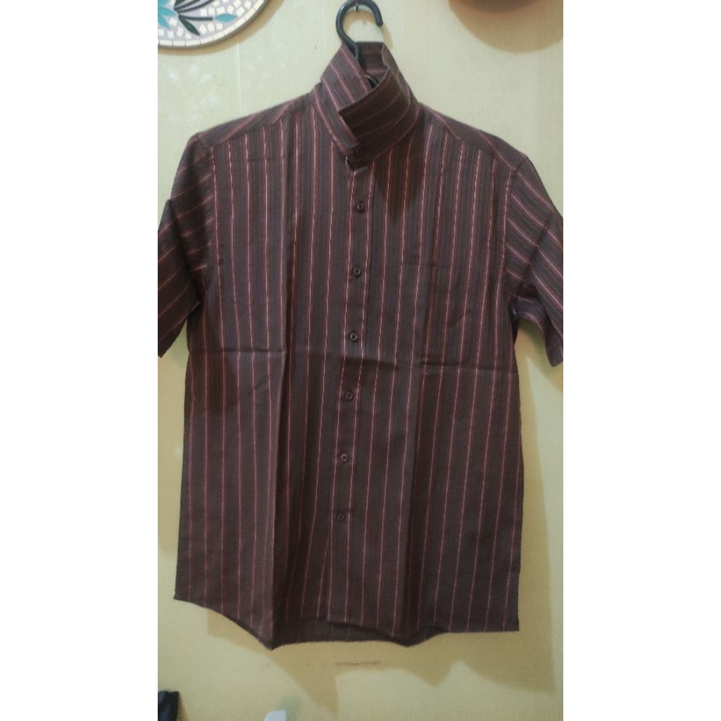 Kemeja cowok Stanley Adams lengan pendek