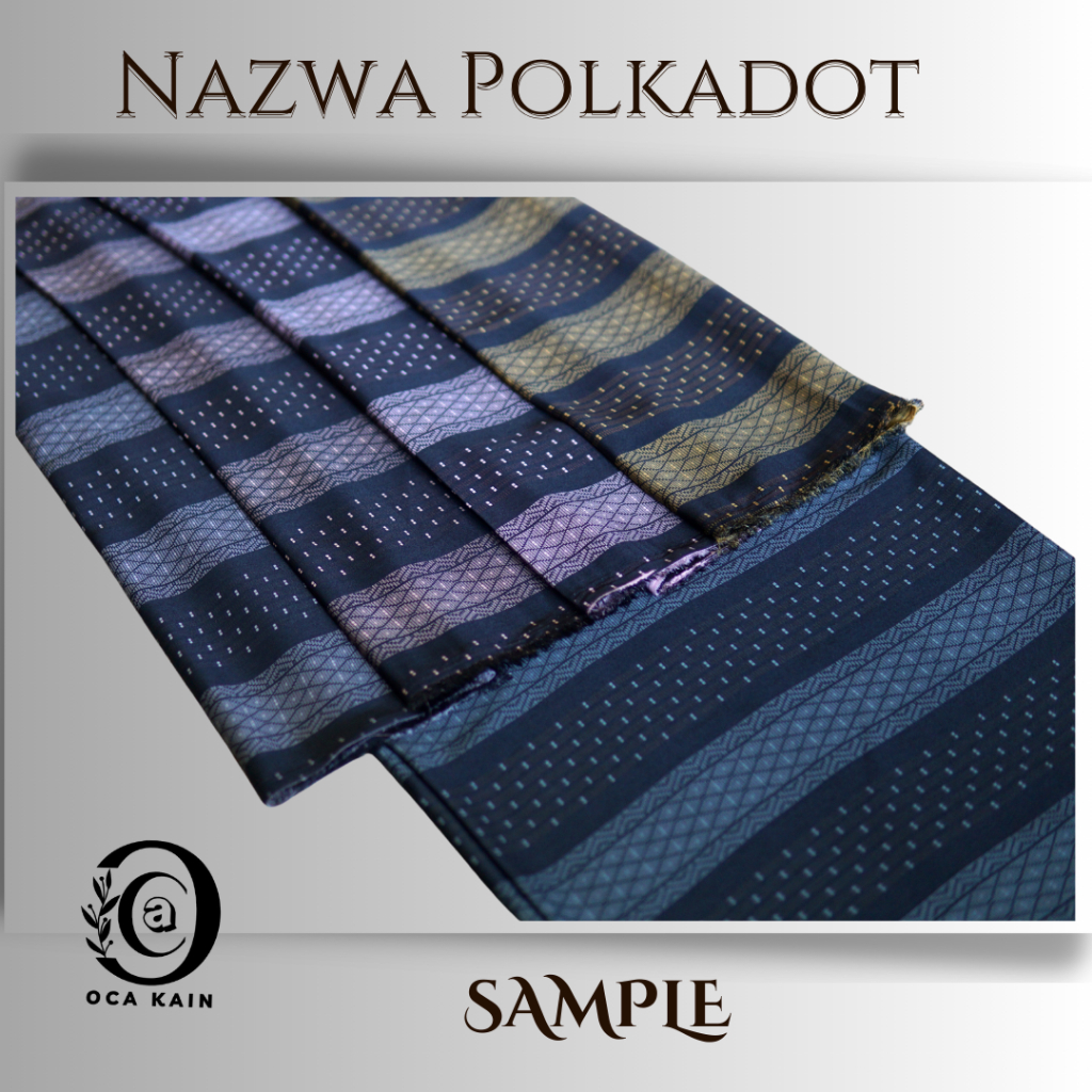 Kain Nazwa Motif Polkadot | Kain Abaya Kaftan Gamis | Harga per 0.5 meter