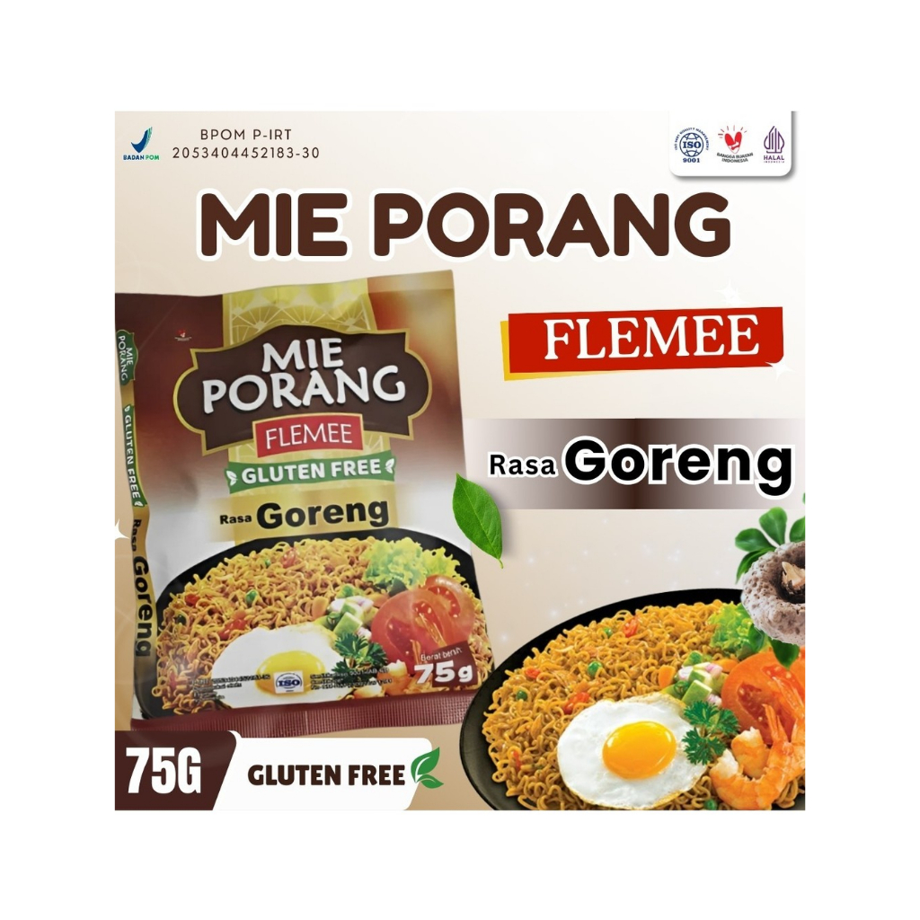 

Flemee Mie Porang Mocaf Gluten Free Rasa Goreng
