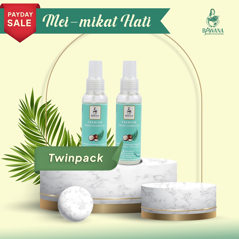 

Twinpack VCO Bawana Extra Virgin Virgin Coconut Oil 260 Ml - Minyak Kelapa Murni BPOM