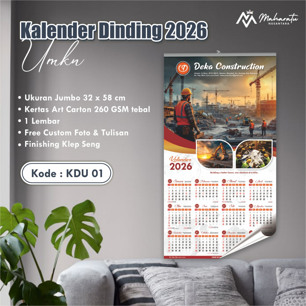 

KALENDER DINDING UMKM 2026 CUSTOM - KALENDER JUMBO HARGA GROSIR COCOK UNTUK USAHA