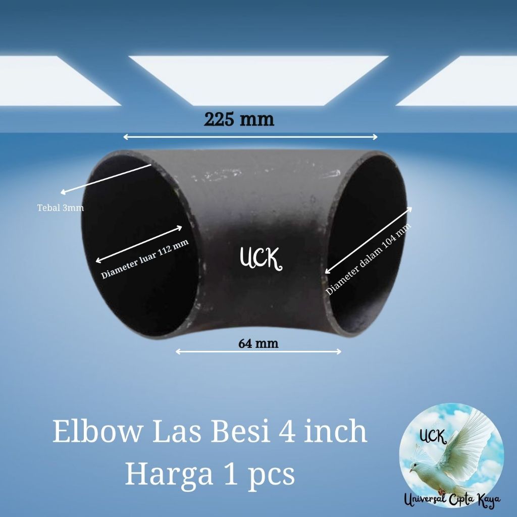 Elbow Las Besi 4 inch  Pipa Las / Elbo Lbow Keni Knee Pipa Las Knee Penyambung Pipa Besi 4  inch