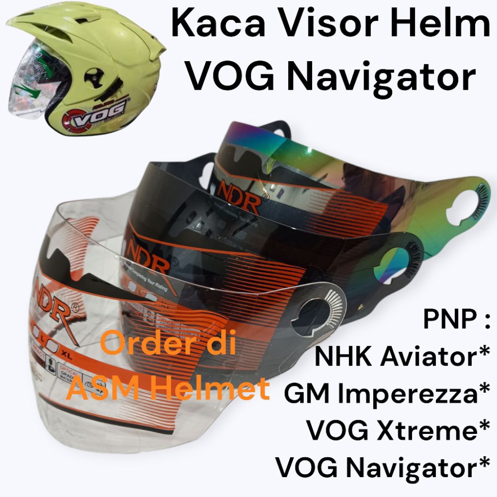 Kaca Visor Helm VOG Navigator Kaca Helm VOG Xtreme Kaca Helm