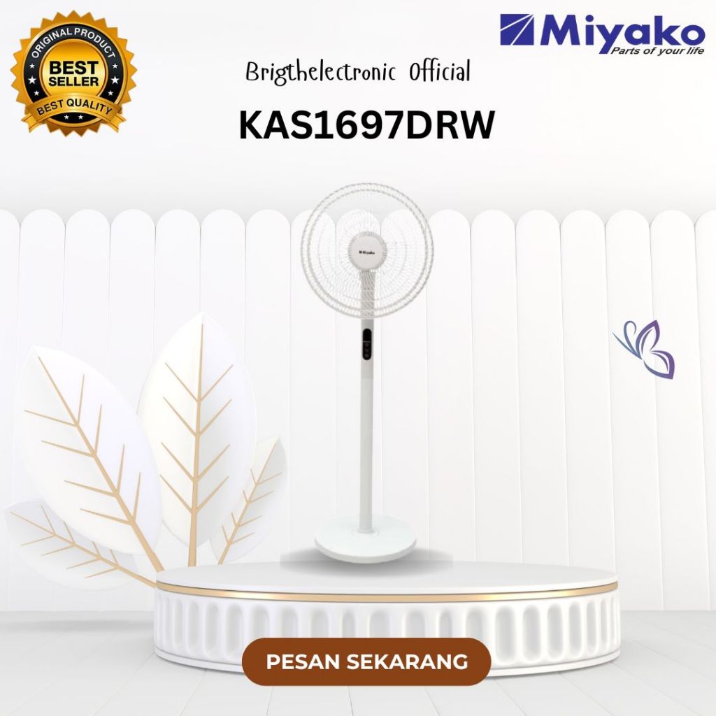 MIYAKO KAS-1697 DRW KIPAS ANGIN BERDIRI/MIYAKO STAND FAN 16 INCH SMART TOUCH/KAS1697DRW/KAS 1697DRW