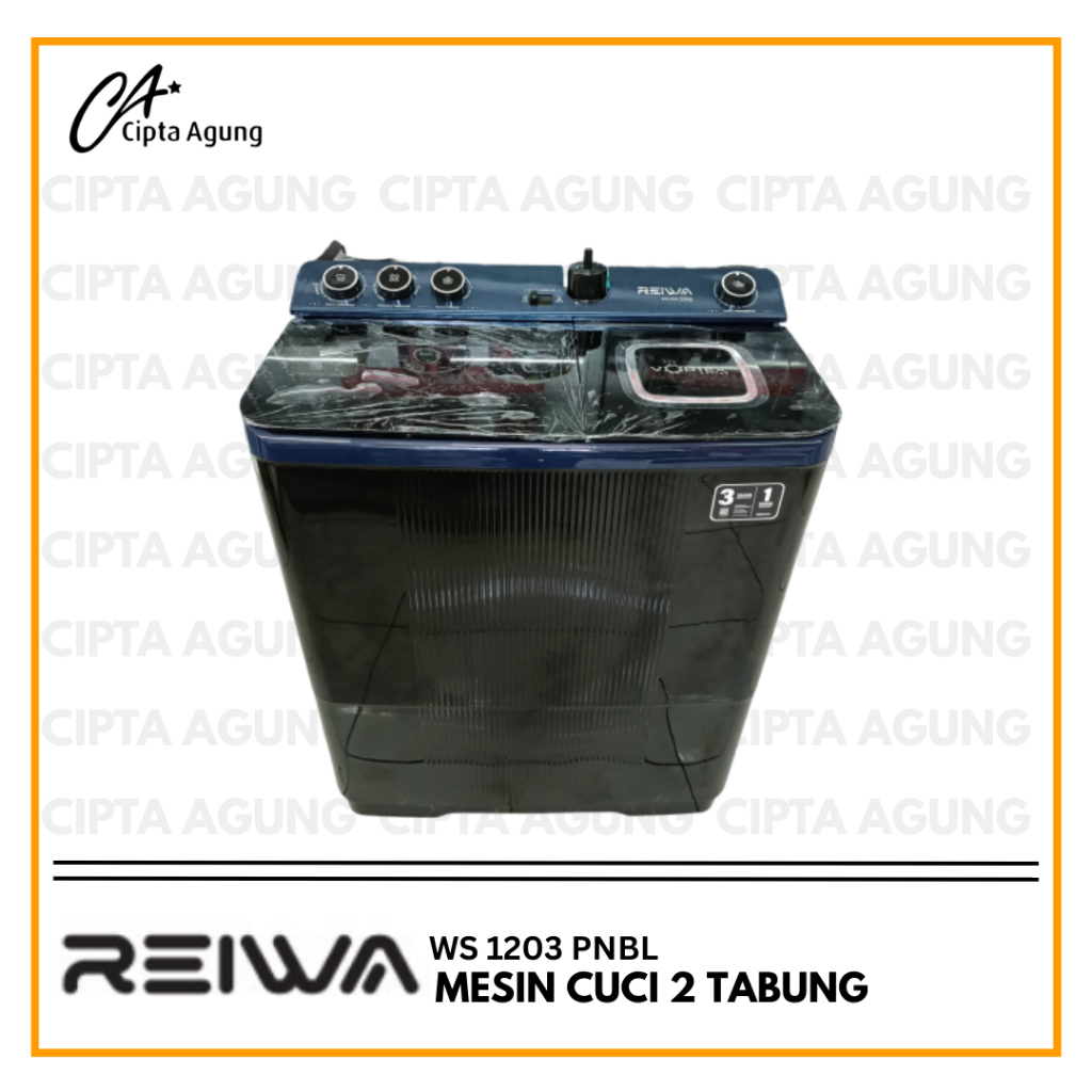 REIWA MESIN CUCI 2 TABUNG 11 KG 11KG WS-1203PNBL WS 1203 PNBL WS0803PNBL PRUSSIAN BLUE / WS-1203FYGR