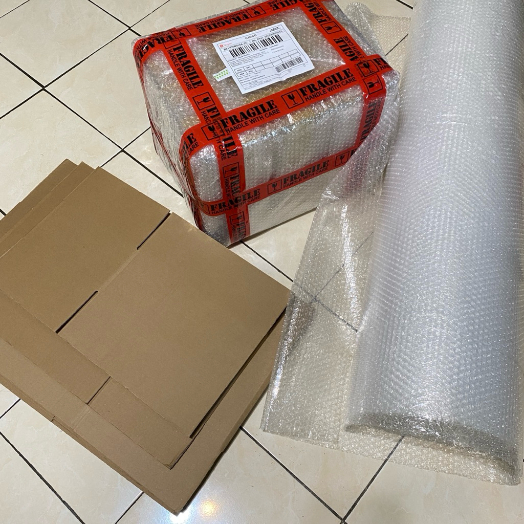 

additional tambahan bubblewrap + packing kardus