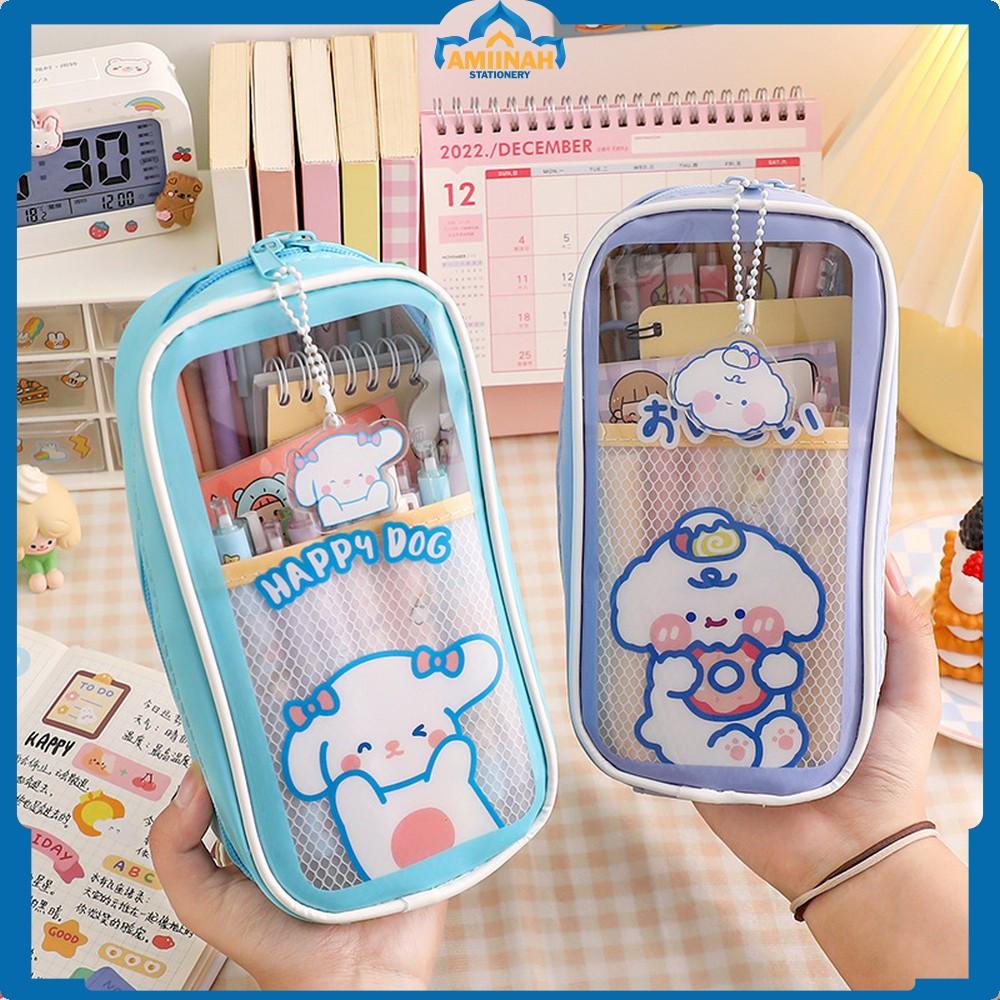 

Tempat Alat Tulis Tempat Pulpen Perlengkapan Sekolah / Tempat Pensil Anak Transparan Motif Kartun Pencil Case Multifungsi Ala Korea Pouch Serbaguna Amiinah Stationery A61