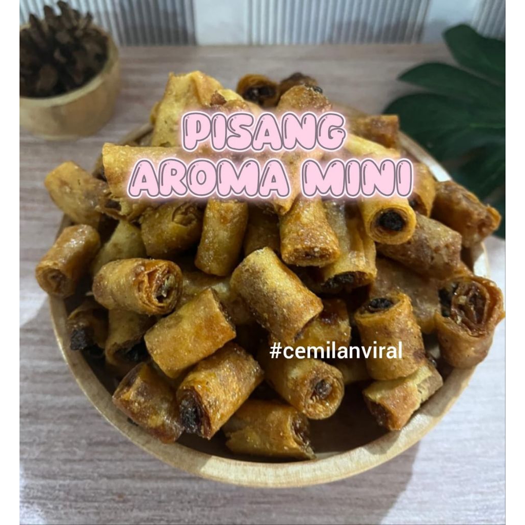 

Cemilan Viral Pisang Aroma Mini Kering Manis Renyah Snack Food Makanan Jajanan Keripik