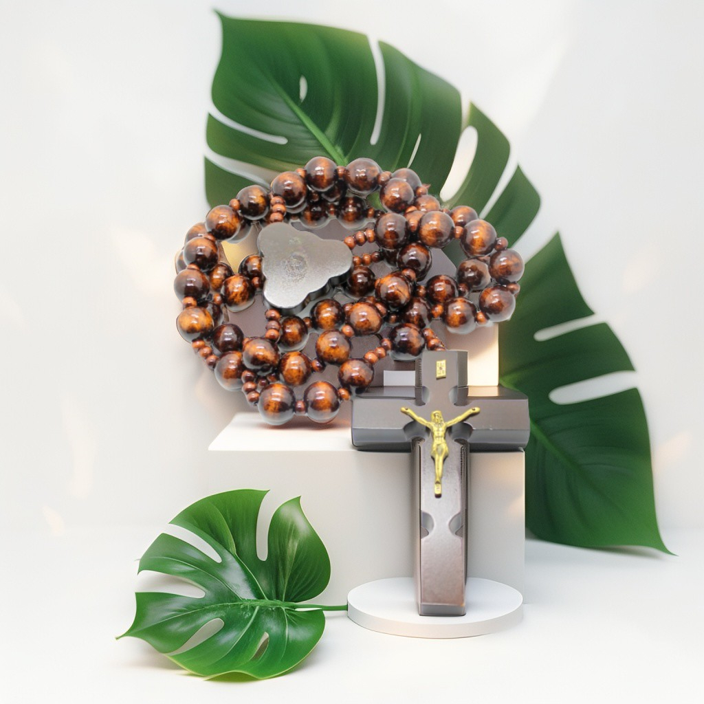 Lostklik Rosario Dinding Katolik / Pajangan Rosario Dinding / Rosario Ukuran Besar / Rosario Ukuran