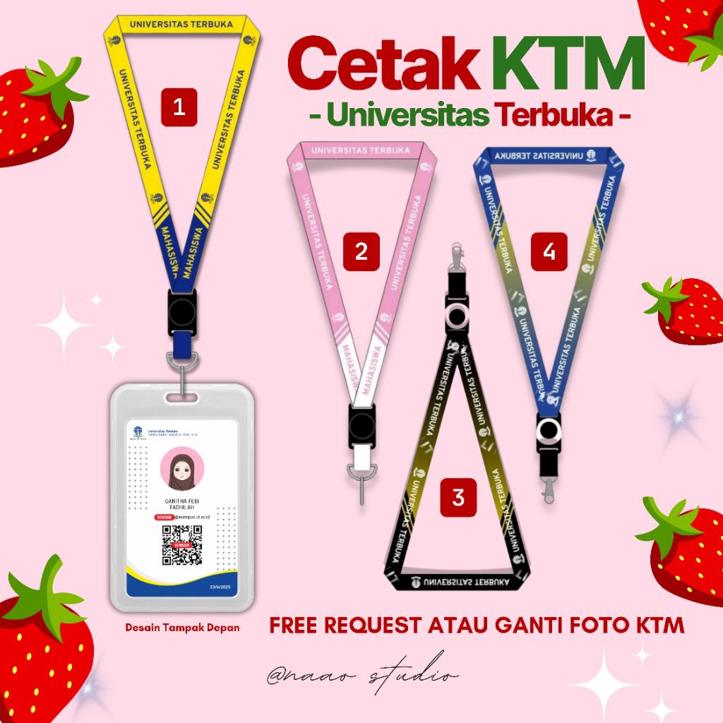 NAAO STUDIO | BUNDLE CETAK KTM UT + LANYARD + HOLDER